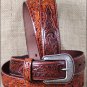 40x1 1/2" 3D TAN MENS WESTERN FASHION FLORAL LEATHER BELT REMOVABLE BUCKLE