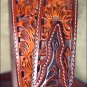 36x1 1/2" 3D TAN MENS WESTERN FASHION FLORAL LEATHER BELT REMOVABLE BUCKLE
