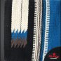 FE342-F HILASON  WESTERN NEW ZEALAND WOOL SADDLE BLANKET SKY BLUE BLACK  WHITE