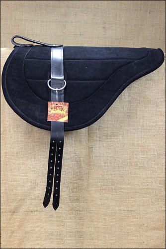 HILASON NATURAL HORSEMANSHIP LEATHER BAREBACK ENGLISH TREELESS HORSE SADDLE PAD