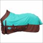 81 INCH TURQUOISE BROWN TOUGH-1 1200D WATERPROOF HORSE WINTER SHEET