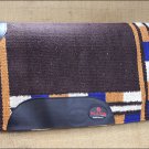 FEP228 MADE USA HILASON WESTERN WOOL SHOCK BUSTER SADDLE BLANKET PAD BROWN RUST