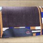 FEP228 MADE USA HILASON WESTERN WOOL SHOCK BUSTER SADDLE BLANKET PAD BROWN RUST