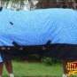 75" HILASON 1200D POLY RIPSTOP WATERPROOF HORSE WINTER BLANKET BLUE GIRRAFE