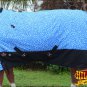 75" HILASON 1200D POLY RIPSTOP WATERPROOF HORSE WINTER BLANKET BLUE GIRRAFE