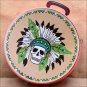 MED HILASON HORSE PINK MOLDED HEAVY DUTY ABS ROPE CAN SKULL DESIGN LEATHER TRIM