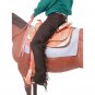 SMALL TOUGH 1 SYNTHETIC SUEDE LEATHER EQUITATION SILVER CONCHO CHAPS BLACK