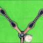 HILASON WESTERN GREEN ZEBRA LEATHER HORSE BREAST COLLAR