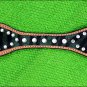 HILASON WESTERN GREEN ZEBRA LEATHER HORSE BREAST COLLAR