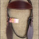 HILASON WESTERN LEATHER HORSE BRIDLE HEADSTALL - DARK BROWN