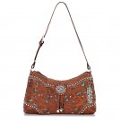 BT285 AMERICAN WEST ANTIQUE BROWN LEATHER LADIES SHOULDER BAG HANDBAG PURSE