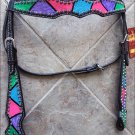 HILASON WESTERN LEATHER HORSE BRIDLE HEADSTALL TAINTED GLASS
