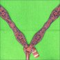 HILASON WESTERN LEATHER HORSE BREAST COLLAR MAHOGANY BLACK