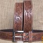 GM302-F HILASON HAND MADE HEAVY DUTY BUFFALO HIDE LEATHER STICHED BELT 36"