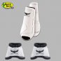 MEDIUM WHITE RELENTLESS TREVOR BRAZILE HORSE 2 FRONT LEG SPORT 2 BELL BOOT SET