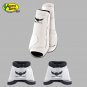 MEDIUM WHITE RELENTLESS TREVOR BRAZILE HORSE 2 FRONT LEG SPORT 2 BELL BOOT SET