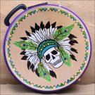 MED HILASON HORSE PURPLE MOLDED HEAVY DUTY ABS ROPE CAN SKULL DESIGN LEATHER