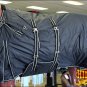 69" HILASON 1680D RIPSTOP WATERPROOF WINTER HORSE BLANKET WITH BELLY WRAP BLACK