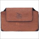 GEORGIA BOOT LIGHT BROWN GRAIN LEATHER LARGE SMARTPHONE HOLDER MAGNETIC CLOSURE