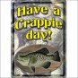 12 inch x 17 inch RIVERS EDGE HOME DECOR NEW CRAPPIE TIN SIGN