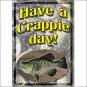 12 inch x 17 inch RIVERS EDGE HOME DECOR NEW CRAPPIE TIN SIGN