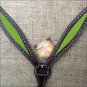 HILASON WESTERN LEATHER HORSE BREAST COLLAR BROWN W/ YELLOW INLAY