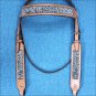 HILASON WESTERN LEATHER HORSE BRIDLE HEADSTALL TAN W/ SILVER INLAY