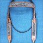 HILASON WESTERN LEATHER HORSE BRIDLE HEADSTALL TAN W/ SILVER INLAY