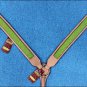 HILASON WESTERN LEATHER HORSE BREAST COLLAR TAN W/ YELLOW INLAY