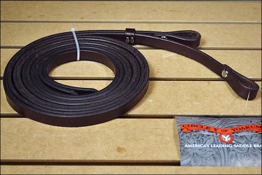 WALNUT WESTERN TACK HORSE LEATHER SPLIT REIN CHICAGO SCREW AT BIT ENDS BY CIRCLE
