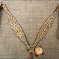 HILASON WESTERN EXOTIC CHEETAH HAIR ON LEATHER HORSE BREAST COLLAR