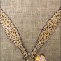 HILASON WESTERN EXOTIC CHEETAH HAIR ON LEATHER HORSE BREAST COLLAR
