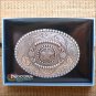 3 inch x 4 inch M&F WESTERN NOCONA SILVER FLORAL STAR BELT BUCKLE