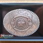 3 inch x 4 inch M&F WESTERN NOCONA SILVER FLORAL STAR BELT BUCKLE