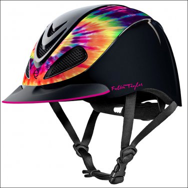 MEDIUM TROXEL FALLON TAYLOR MESH COVER HORSE HEADLINERS RIDING HELMET TIE DYE