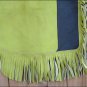 F840 HILASON PRO RODEO BRONC BULL RIDING GREEN SMOOTH LEATHER CHINKS CHAPS YOUTH