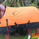 66 in HILASON 600D RIPSTOP WATERPROOF POLY TURNOUT HORSE WINTER SHEET ORANGE