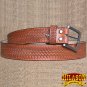 GM201MRED-F HILASON HAND MADE HEAVY DUTY BUFFALO HIDE LEATHER STICHED BELT 34"