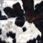 SE181F HILASON HAIR ON LEATHER ARGENTINA COWHIDE SKIN RUG CARPET EXOTIC TRICOLOR