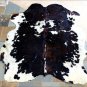 SE181F HILASON HAIR ON LEATHER ARGENTINA COWHIDE SKIN RUG CARPET EXOTIC TRICOLOR