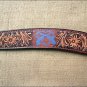 HILASON WESTERN LEATHER HORSE BREAST COLLAR MAHOGANY BARB WIRE CROSS GUN