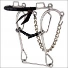HORSE HACKAMORE GAG COMBINATION BIT LEATHER NOSEBAND 5 IN. MOUTH 8 IN. CHEEK