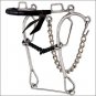 HORSE HACKAMORE GAG COMBINATION BIT LEATHER NOSEBAND 5 IN. MOUTH 8 IN. CHEEK
