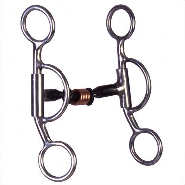 HILASON SWEET IRON DOG BONE LOOSE CHEEK SNAFFLE MOUTH HORSE BIT