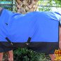 HILASON 600D RIPSTOP WATERPROOF POLY TURNOUT HORSE WINTER SHEET BLUE BLACK