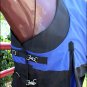 HILASON 600D RIPSTOP WATERPROOF POLY TURNOUT HORSE WINTER SHEET BLUE BLACK