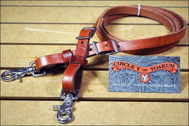 CIRCLE Y REGULAR OIL LEATHER WESTERN TACK HORSE CONTEST REIN