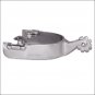 HILASON BRUSHED STAINLESS FINISH OVAL CUP PERFORMER ROPING MEN SPUR