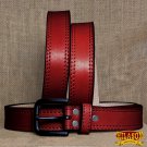 GM101DB-F HILASON HAND MADE HEAVY DUTY BUFFALO HIDE LEATHER STICHED BELT 42"
