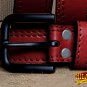 GM101DB-F HILASON HAND MADE HEAVY DUTY BUFFALO HIDE LEATHER STICHED BELT 44"